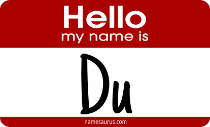 Hello my name is Du png download