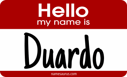 Hello my name is Duardo png download