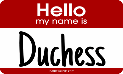 Hello my name is Duchess png download