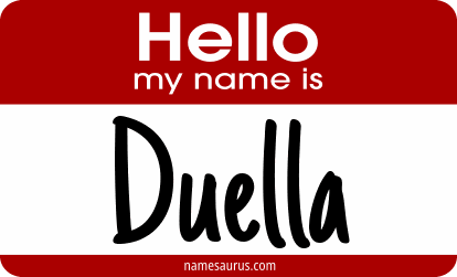 Hello my name is Duella png download
