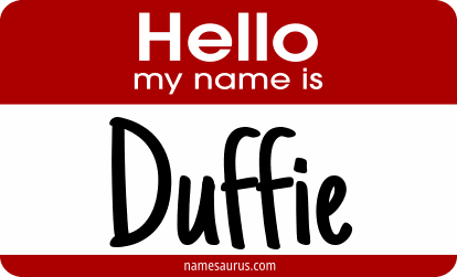 Hello my name is Duffie png download
