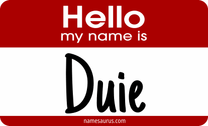 Hello my name is Duie png download