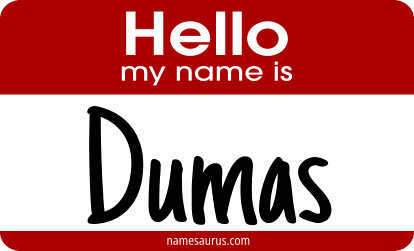 Hello my name is Dumas png download