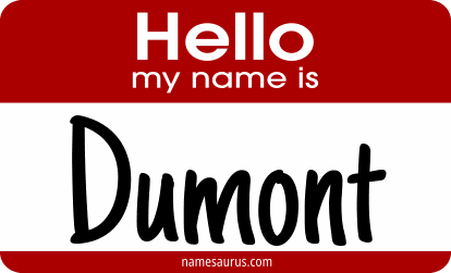 Hello my name is Dumont png download