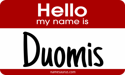 Hello my name is Duomis png download
