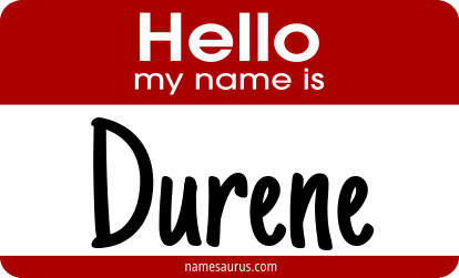 Hello my name is Durene png download