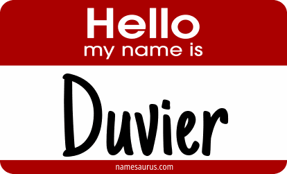 Hello my name is Duvier png download