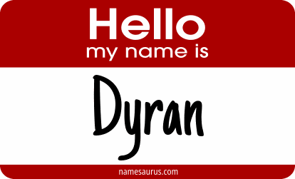Hello my name is Dyran png download