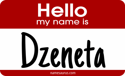 Hello my name is Dzeneta png download