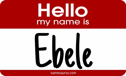 Hello my name is Ebele png download