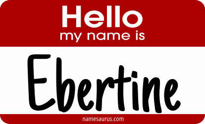 Hello my name is Ebertine png download