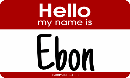 Hello my name is Ebon png download