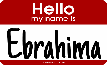 Hello my name is Ebrahima png download