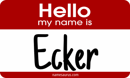 Hello my name is Ecker png download