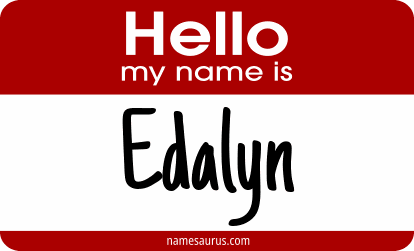 Hello my name is Edalyn png download
