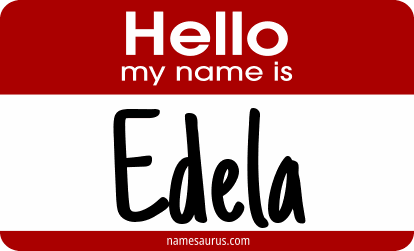 Hello my name is Edela png download