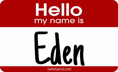 Hello my name is Eden png download