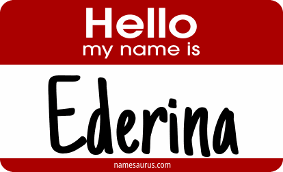 Hello my name is Ederina png download