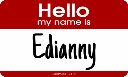 Hello my name is Edianny png download