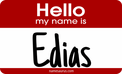 Hello my name is Edias png download