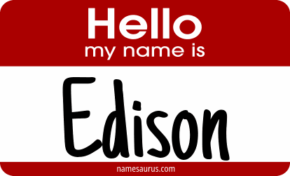 Hello my name is Edison png download
