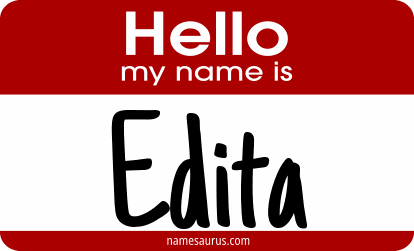 Hello my name is Edita png download