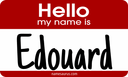 Hello my name is Edouard png download