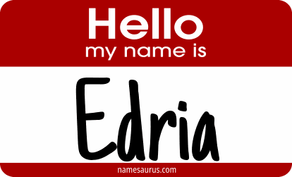 Hello my name is Edria png download