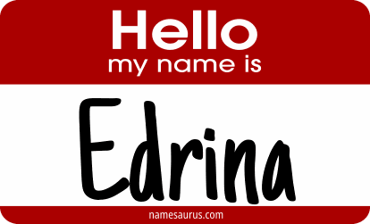 Hello my name is Edrina png download