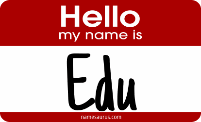Hello my name is Edu png download