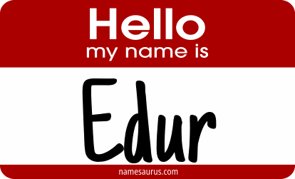 Hello my name is Edur png download