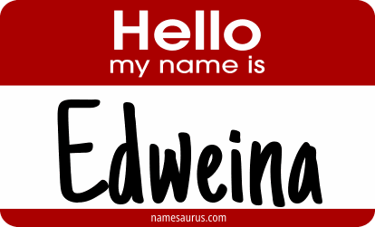 Hello my name is Edweina png download