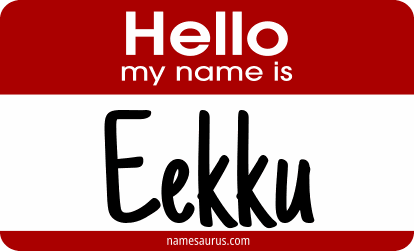 Hello my name is Eekku png download