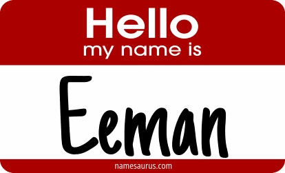 Hello my name is Eeman png download