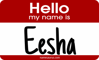 Hello my name is Eesha png download