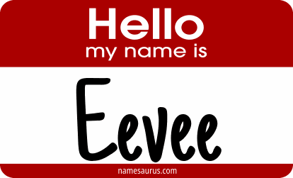 Hello my name is Eevee png download