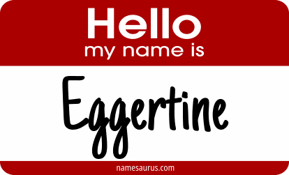 Hello my name is Eggertine png download