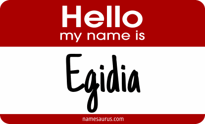 Hello my name is Egidia png download