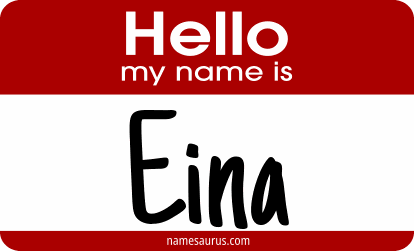 Hello my name is Eina png download