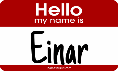 Hello my name is Einar png download