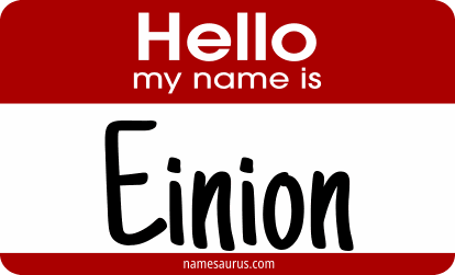 Hello my name is Einion png download