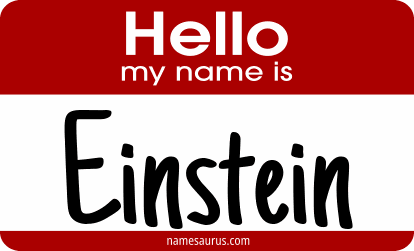 Hello my name is Einstein png download