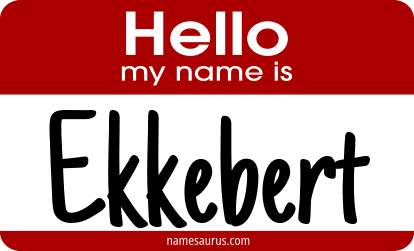 Hello my name is Ekkebert png download