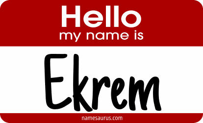 Hello my name is Ekrem png download