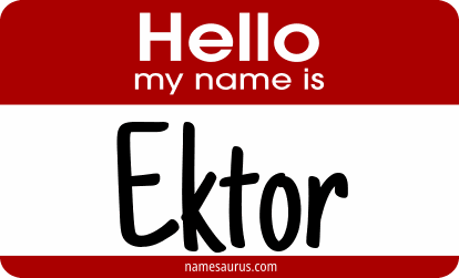 Hello my name is Ektor png download