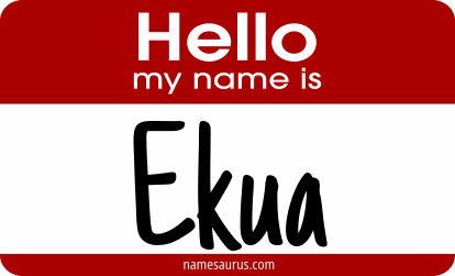 Hello my name is Ekua png download