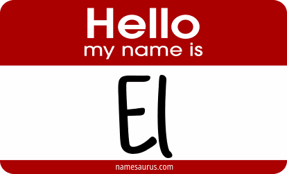 Hello my name is El png download