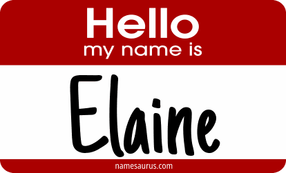 Hello my name is Elaine png download