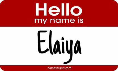 Hello my name is Elaiya png download