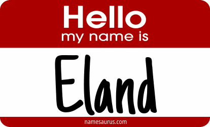 Hello my name is Eland png download